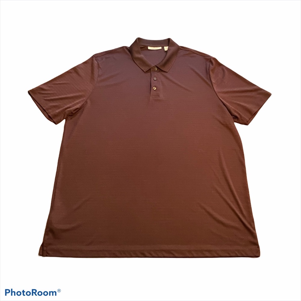 Perry Ellis Portfolio Polo Shirt Purple Size 2XL